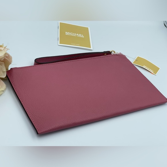 Michael Kors Jet Set Large Leather Clutch Wristlet - Picture 5 of 9